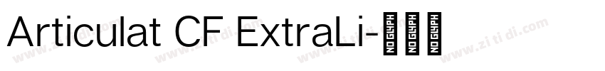 Articulat CF ExtraLi字体转换 Articulat CF ExtraLi字体转换
